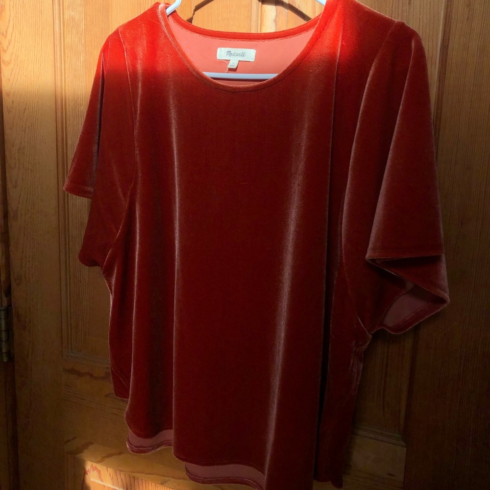 Madewell Women’s Flowy Velvet Blouse size large